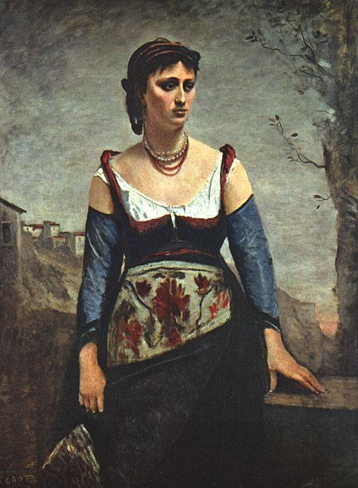  Jean Baptiste Camille  Corot Agostina2 China oil painting art